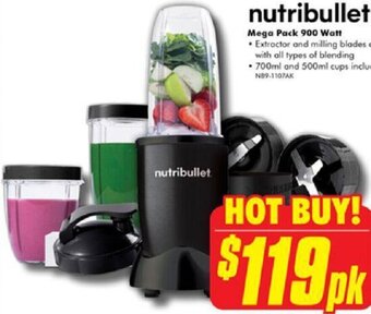 The Good Guys Nutribullet Mega Pack 900 Watt offer