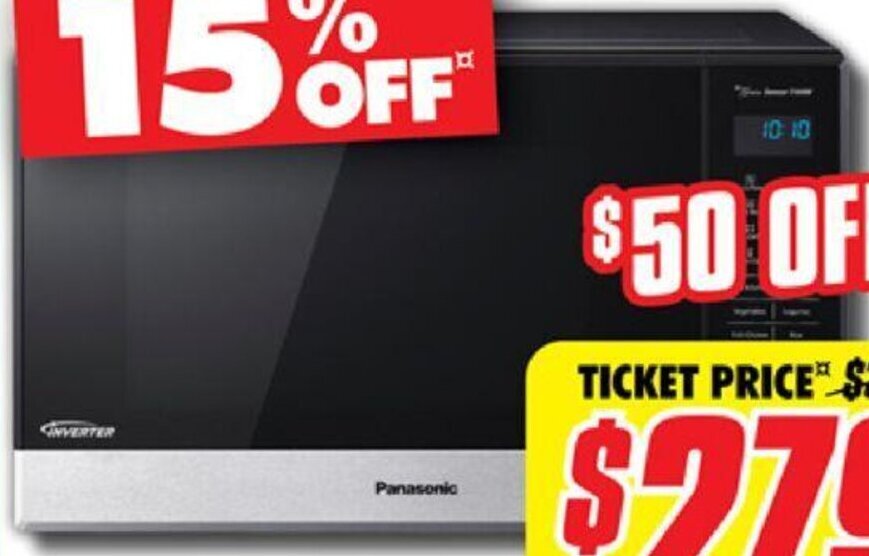 Panasonic 32L Inverter Sensor Microwave offer at The Good Guys