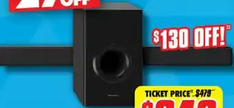The Good Guys Panasonic 3.1Ch Soundbar 200W offer