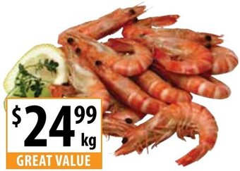 Supabarn Large Cooked Tiger Prawns offer