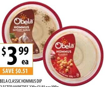 Supabarn Obela Classic Hommus Dip offer