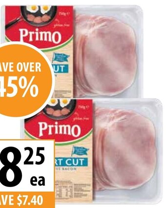 Supabarn Primo Short Cut Rindless Bacon 750g offer