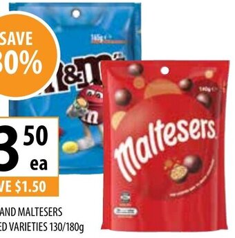 Supabarn M&M's And Maltesers offer
