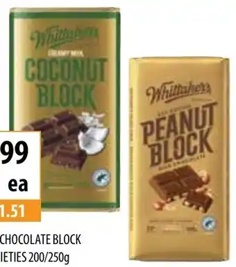 Supabarn Whittaker's Chocolate Block 250g offer