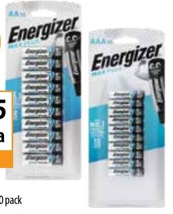 Supabarn Energizer Max Plus Battery AA and AAA 10 Pack offer