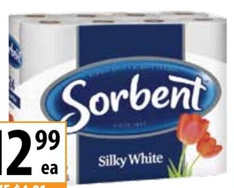 Supabarn Sorbent Silky White Toilet Tissue 24 pack offer