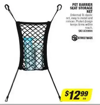 Autobarn Pet barrier seat storage net offer
