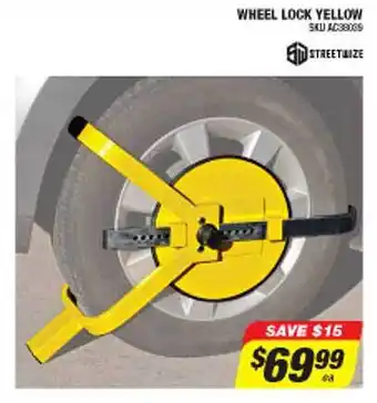 Autobarn Wheel lock yellow offer