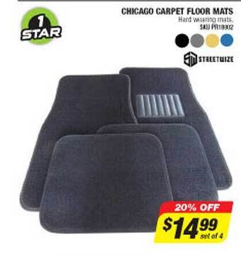 Autobarn Chicago carpet floor mats offer