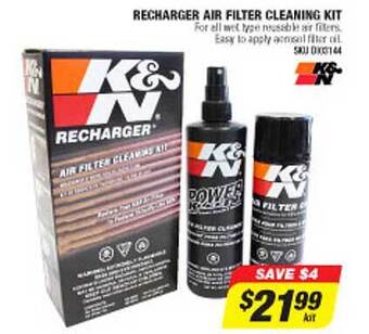 Autobarn Recharger air filter cleaning kit offer