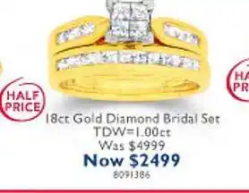 Prouds 18ct diamond bridal set offer