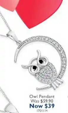 Prouds Owl pendant offer
