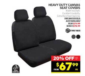Autopro Heavy duty canvas seat covers offer