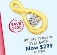 Prouds Infinity pendant offer