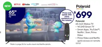 BIG W Polaroid 65-Inch Webos TV offer