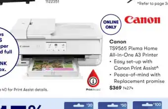 BIG W Canon All-In-One A3 Printer offer