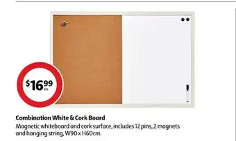 Combination white & cork board