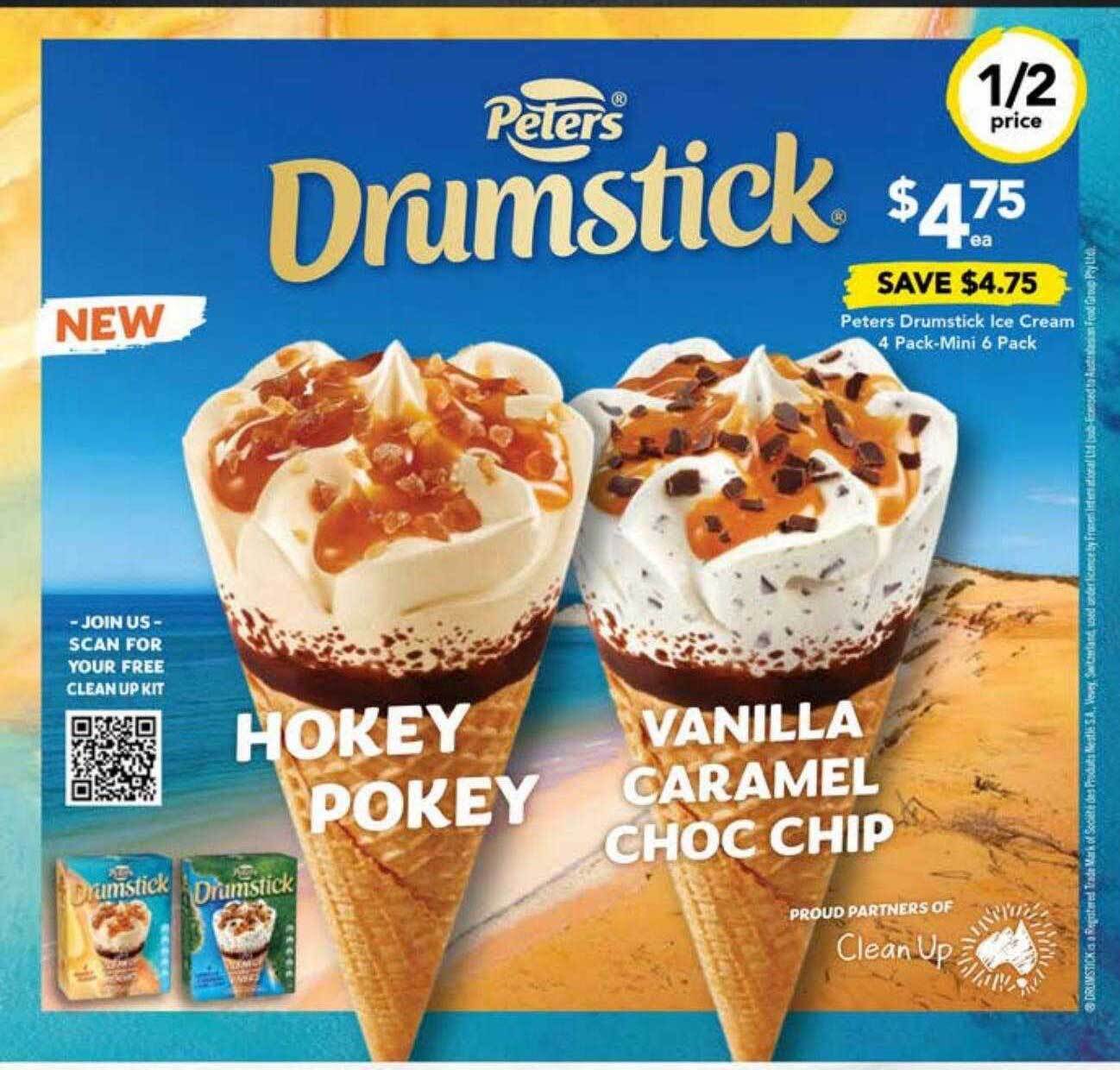 Peters drumsticks ice cream 4 packmini 6 pack offer at Drakes Peters drumsticks ice cream 4 packmini 6 pack offer at Drakes