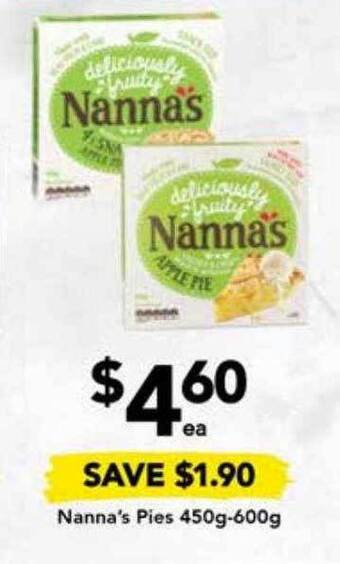 Drakes Nanna's pies offer