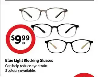 Coles Blue light blocking glasses offer