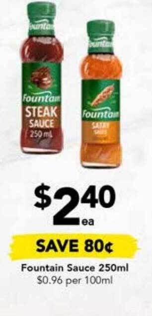 Drakes Fountain sauce offer