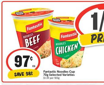 IGA Fantastic noodles cup offer