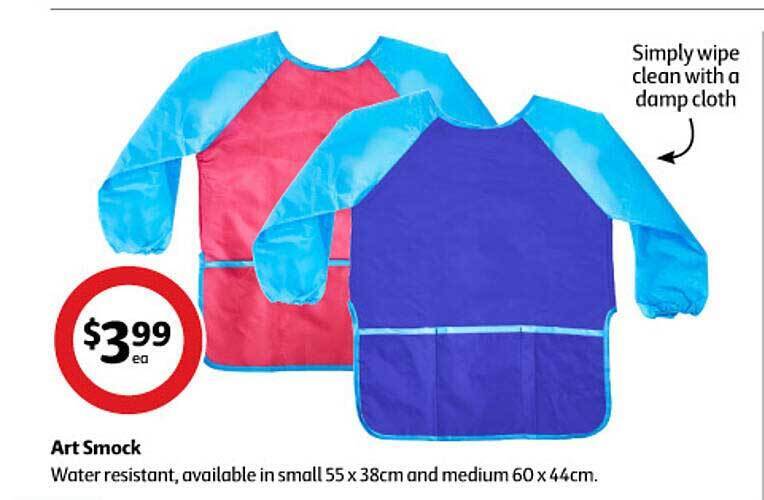 Art smock offer at Coles
