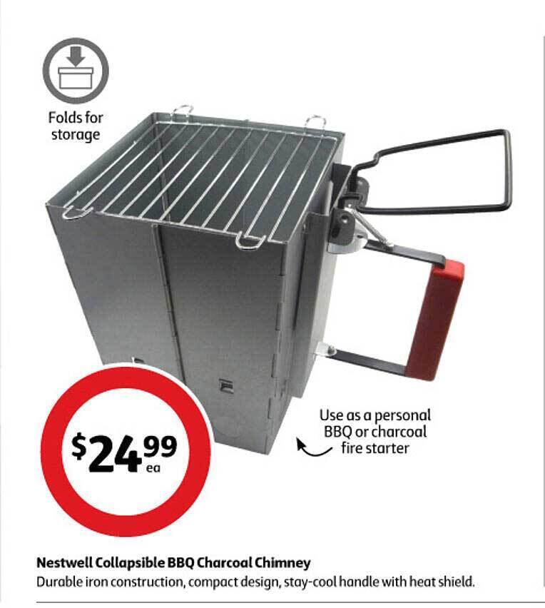 Nestwell collapsible bbq charcoal chimney offer at Coles