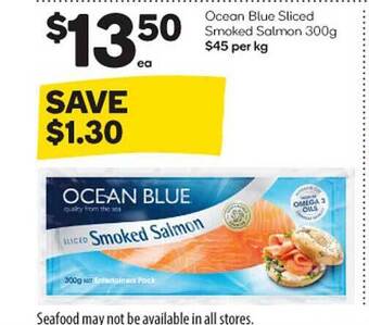 Woolworths Ocean blue sliced smoked salmon offer