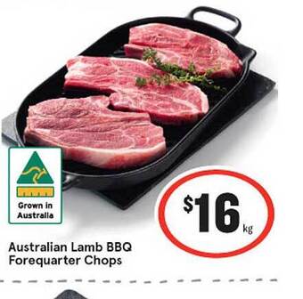 IGA Australian lamb bbq forequarter chops offer