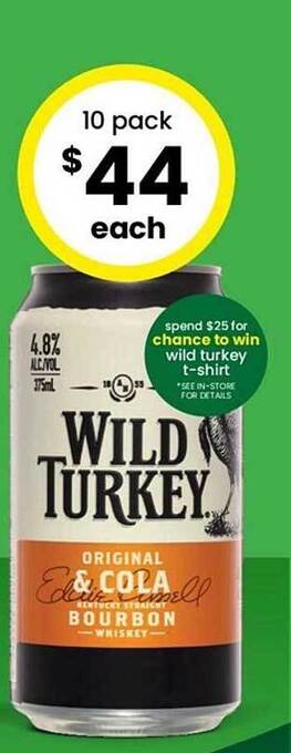 The Bottle O Wild turkey offer