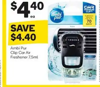 Woolworths Ambi pur clip car air freshener offer