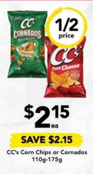 Drakes Cc's corn chips or cornados offer