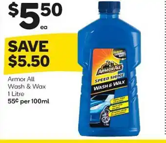 Woolworths Armor all wash & wax offer