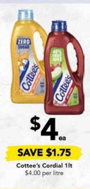 Drakes Cottee's cordial offer