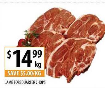 Supabarn Lamb forequarter chops offer