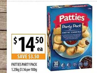 Supabarn Patties party pack offer