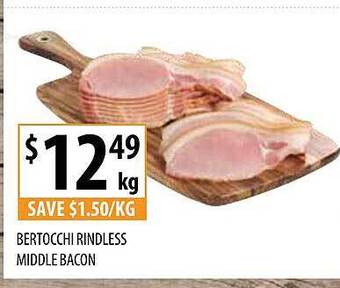 Supabarn Bertocchi rindless middle bacon offer