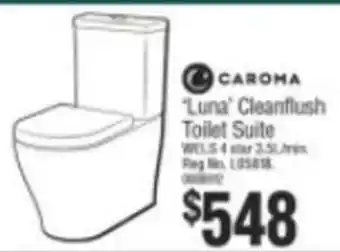 Bunnings Caroma 'Luna' Cleanflush Toilet Suite offer