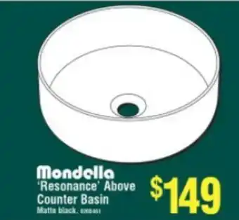 Bunnings Mondella 'Resonance' Above Counter Basin offer
