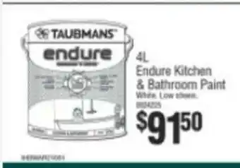 Bunnings 4L Endure Kitchen & Bathroom Paint offer