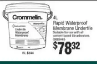 Bunnings 4L Rapid Waterproof Membrane Undertile offer