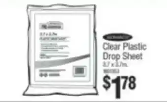 Bunnings Clear Plastic Drop Sheet 3.7x3.7m offer