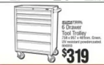 Bunnings 6 Drawer Tool Trolley offer