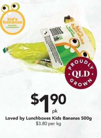 Drakes Loved by Lunchboxes Kids Bananas 500g offer