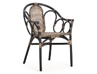 Milani Rattan Dining Armchair, Espresso
