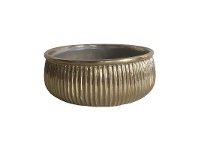 LivingStyles Abba Stoneware Pot, Small, Gold offer