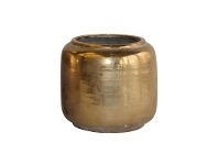 LivingStyles Whitney Stoneware Pot, Gold offer