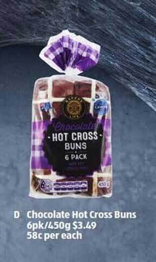 ALDI Chocolate hot cross buns offer