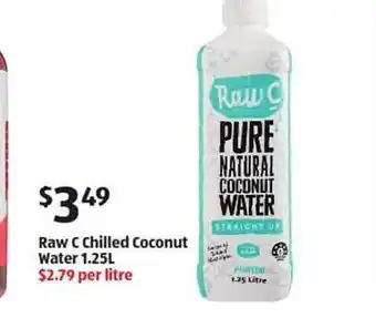 ALDI Raw c chilled coconut water offer